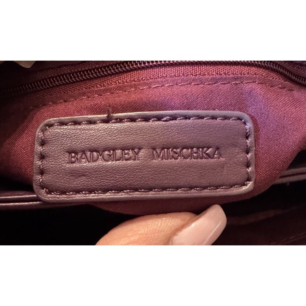 NWT Badgley Mischka Purple Diamond Quilted Crossbody Bag - Picture 8 of 8